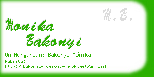 monika bakonyi business card